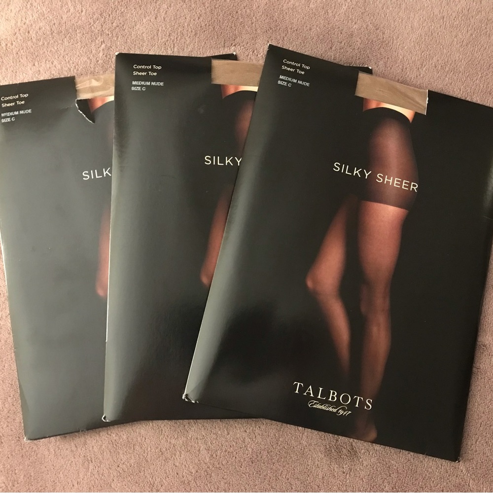 3 pairs Talbots Silky Sheer Pantyhose